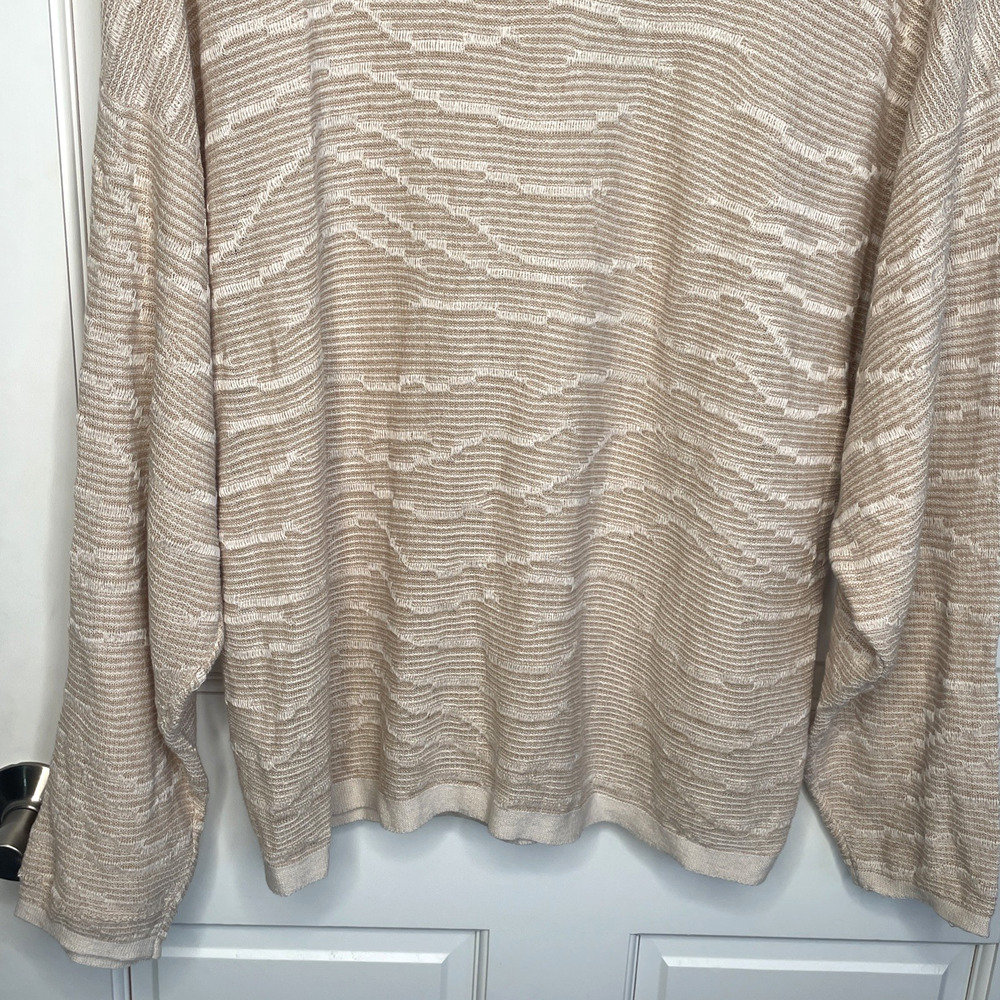 NWT Pure Jill Women's Relaxed Textured Linen Blend Sweater Sz L Natural Coastal - Picture 7 of 16